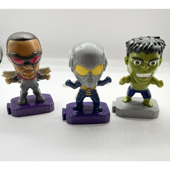 MARVEL LOT OF 3 FALCON THE WASP THE HULK Interlocking Action Figures - Picture 1 of 2